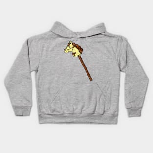 Yellow Stick Horse Kids Hoodie